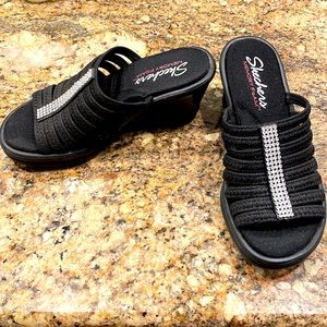 Skechers Memory Foam Wedge Sandals - Size 5